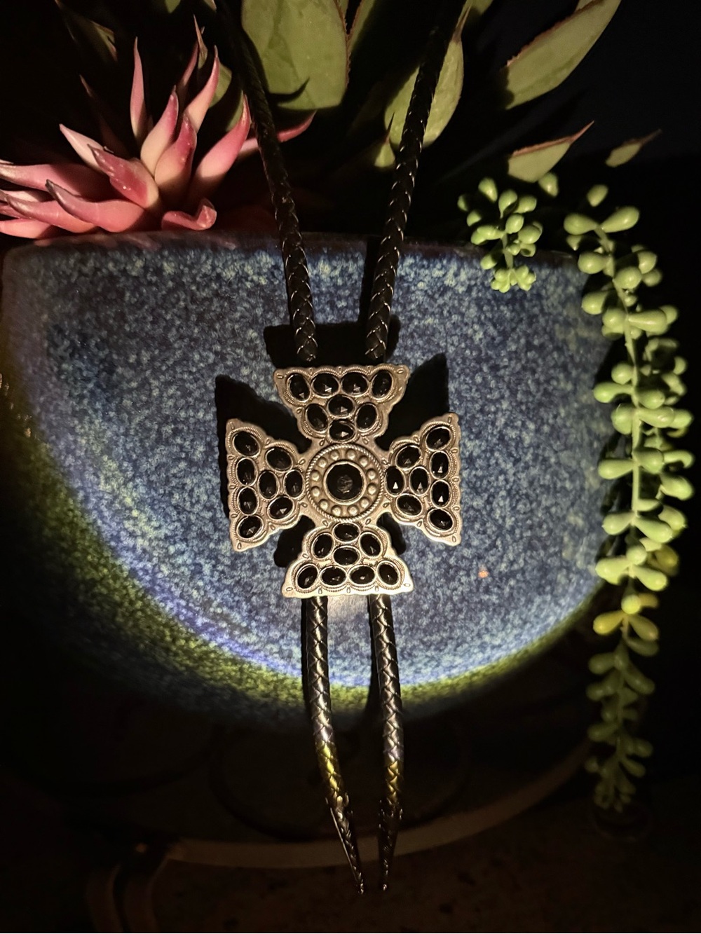 Western-Inspired Concho Bolo Tie